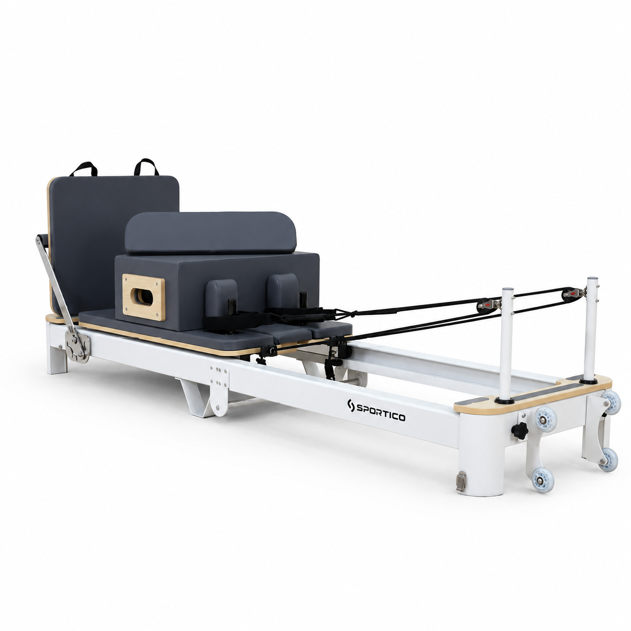 Sportigo Silver Folding Reformer SFR152 מיטת פילאטיס מתקפלת מאלומיניום
